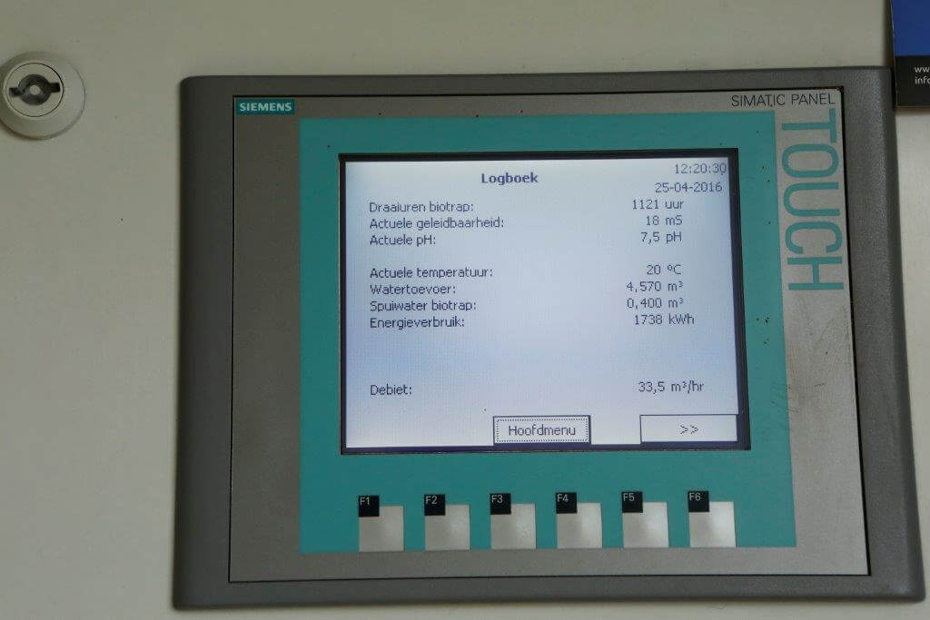 Die combi-wasser beperkt de ammoniak- en geuruitstoot en werkt volgens Marco prima. Alle gegevens worden voortdurend bijgehouden in het logboek. 